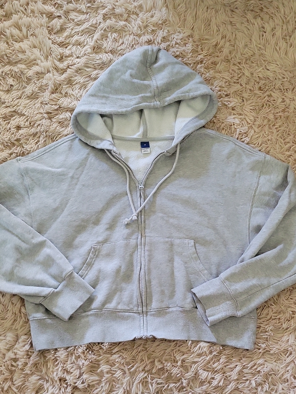 Old Navy Light Gray Zip-Up Hoodie